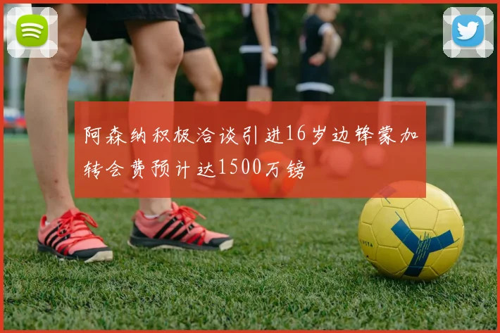 阿森纳积极洽谈引进16岁边锋蒙加转会费预计达1500万镑